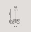 Immagine di Lampadario Moderno Ricciolo Bianco Led 60w CCT 3000k 4000k 6000k Nest Perenz