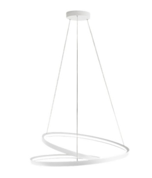 Immagine di Sospensione Moderna Led Bianca CCT 55w Dimmerabile Ritmo Perenz