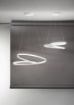 Immagine di Sospensione Moderna Led Bianca CCT 55w Dimmerabile Ritmo Perenz