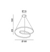 Immagine di Lampadario Moderno Led 70w CCT Dimmerabile Ritmo Grigio Perenz