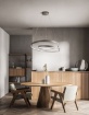Immagine di Lampadario Moderno Led 70w CCT Dimmerabile Ritmo Grigio Perenz