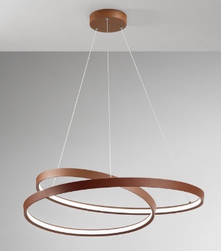 Immagine di Lampadario Led Dimmerabile Ritmo Rosso Cannella 70w CCT Perenz