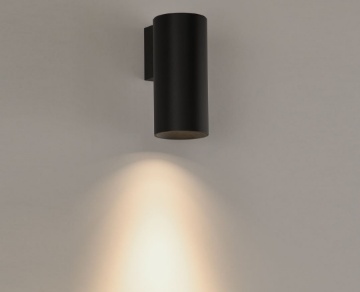 Immagine di Lampada Cilindro Nero Pipe Mono Emissione Led Dimmerabile DALI/PUSH  ACB