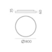 Immagine di Plafoniera Lisboa Nera Led 3000k - 4000k DALI Push 80 cm ACB