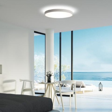 Immagine di Plafoniera Biemissione Led 3000k - 4000k DALI Push Lisboa Bianco 60 cm ACB
