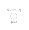 Immagine di Plafoniera Rotonda Led Dali Push CCT 3000k - 4000k Lisboa Nero 40 cm ACB
