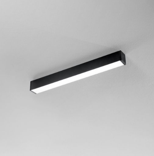 Immagine di Plafoniera Barra Led CCT 24w Nero 60 cm Next Intec Light