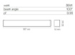 Immagine di Lampada a Binario Bianco 90 cm Da Soffitto Led 36w CCT Next Intec Light