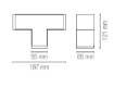 Immagine di Giunzione T Bianco Led 10w Per Sistema a Binario Next Intec Light