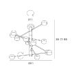 Immagine di Lampadario Octopus 12 Luci Orientabili Gx53 Per Soggiorno Moderno Top Light
