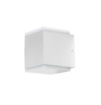 Immagine di Applique Cubo Bianco Da Esterno Led Biemissione CCT IP65 Gea
