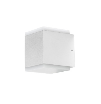 Immagine di Applique Cubo Bianco Da Esterno Led Biemissione CCT IP65 Gea