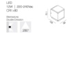 Immagine di Applique Cubo Led CCT 12w Per Esterno IP65 Ruggine Corten Gea