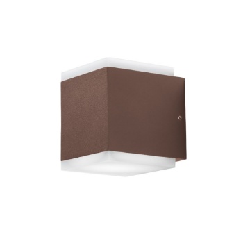 Immagine di Applique Cubo Led CCT 12w Per Esterno IP65 Ruggine Corten Gea