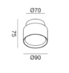 Immagine di Lampada Da Soffitto 9cm Doppia Emissione Led 3000K Gea