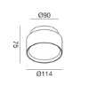 Immagine di Lampada Da Soffitto Rotonda 11 cm Biemissione Led 3000K Gea