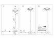 Immagine di Piantana Criseide Nera Design Cerchio Led Dimmerabile Gea Luce