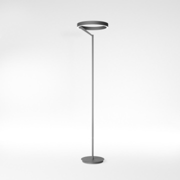 Immagine di Piantana Criseide Nera Design Cerchio Led Dimmerabile Gea Luce