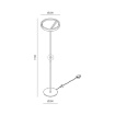 Immagine di Piantana Oro Moderna Led Push Dimmer 3000k Criseide Gea Luce