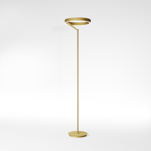 Immagine di Piantana Oro Moderna Led Push Dimmer 3000k Criseide Gea Luce