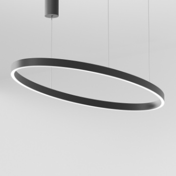 Immagine di Lampadario Ovale Nero Led Dimmerabile 100w 3000k Criseide Gea