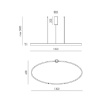 Immagine di Lampadario Criseide Anello Ovale Dorato Led Dimmerabile 100w 3000k Gea Luce