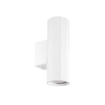 Immagine di Applique Cilindro Sfaccettato Bianco Luce Sopra Sotto GU10 Gea Led