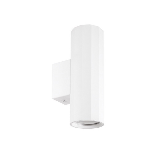 Immagine di Applique Cilindro Sfaccettato Bianco Luce Sopra Sotto GU10 Gea Led