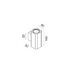 Immagine di Applique Biemissione Parallelepipedo Squadrato Bianco Gea Led