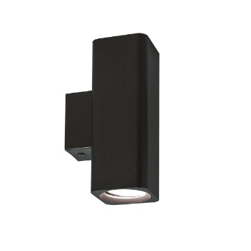 Immagine di Applique Parallelepipedo Nero Luce Biemissione GU10 Gea Led