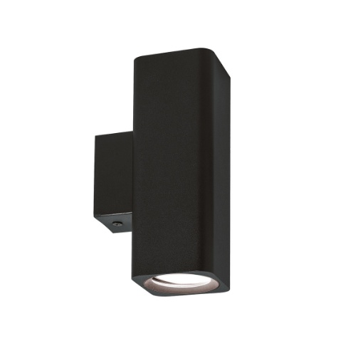 Immagine di Applique Parallelepipedo Nero Luce Biemissione GU10 Gea Led
