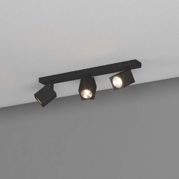 Immagine di Lampada Parete Soffitto 3 Luci Faretti Quadrati Orientabili Kibo Top Light