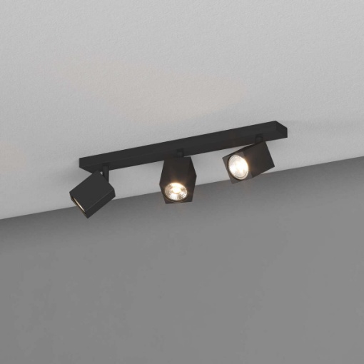 Immagine di Lampada Parete Soffitto 3 Luci Faretti Quadrati Orientabili Kibo Top Light