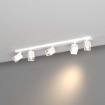 Immagine di Lampada A Binario 5 Faretti Snodabili Quadrati Kibo Top Light