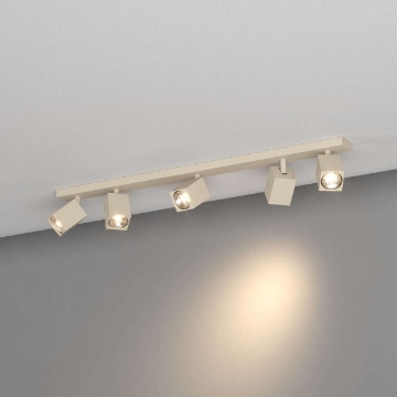 Immagine di Lampada A Binario 5 Faretti Snodabili Quadrati Kibo Top Light