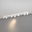 Immagine di Lampada A Binario Da Soffitto Con 7 Faretti Quadrati Orientabili Kibo Top Light