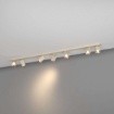 Immagine di Lampada A Binario Da Soffitto Con 7 Faretti Quadrati Orientabili Kibo Top Light