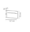 Immagine di Applique Segnapassi Led 3000k IP65 Mobula Intec