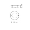 Immagine di Faretto Led Calpestabile Rotondo Pavimento Esterno IP67 Deck 12mm Intec Light