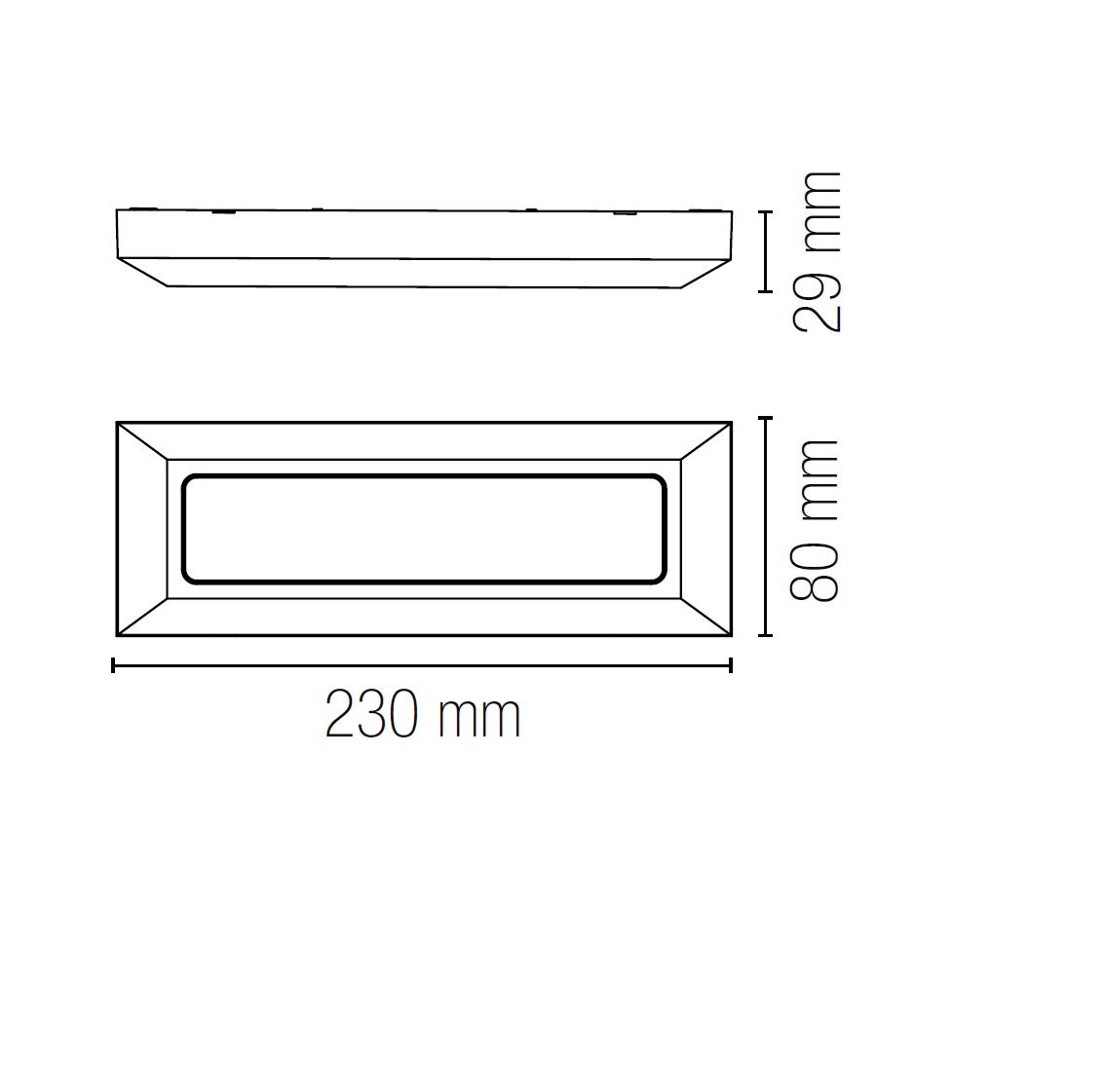 Segnapasso Led Argento 6W da incasso a parete Rettangolare IP65 Bianco caldo 3000K Wisdom