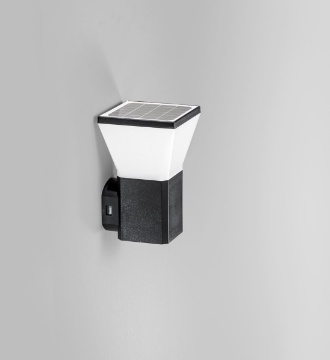 Immagine di Applique Led Esterni Con Pannello Solare e Crepuscolare IP54 CCT Maeve Intec