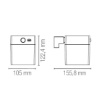 Immagine di Applique Cubo Led Luce Solare Con Sensore Movimento IP54 CCT Gizah Intec