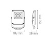Immagine di Proiettore Led Orientabile Per Esterni 10w CCT IP65 Esus Intec