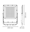 Immagine di Proiettore Esterni Faro Led 100w CCT IP65 Esus Grigio Intec