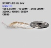 Immagine di Strip Led SMD 2835 24V 5 Metri 128 Led/mt 10W/mt CRI90 Intec