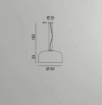 Immagine di Lampadario Moderno Glossy Vetro Bianco Lucido 50 cm Perenz