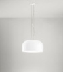 Immagine di Lampadario Moderno Glossy Vetro Bianco Lucido 50 cm Perenz