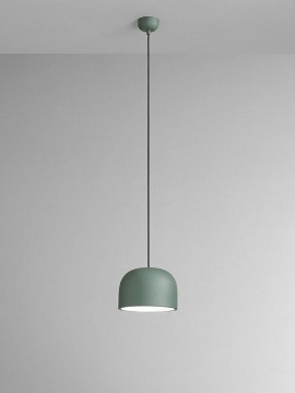 Immagine di Lampada Cupola Per Bancone Penisola Metallo Verde Yelmo Perenz