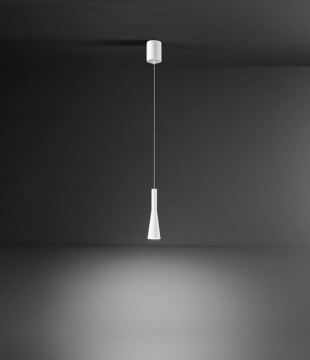 Immagine di Sospensione Led Cono Bianco Per Bancone Isola 3000k Perenz