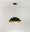 Immagine di Lampadario Per Tavolo Cupola Nero Oro 56cm Led 3000k Prisma Perenz